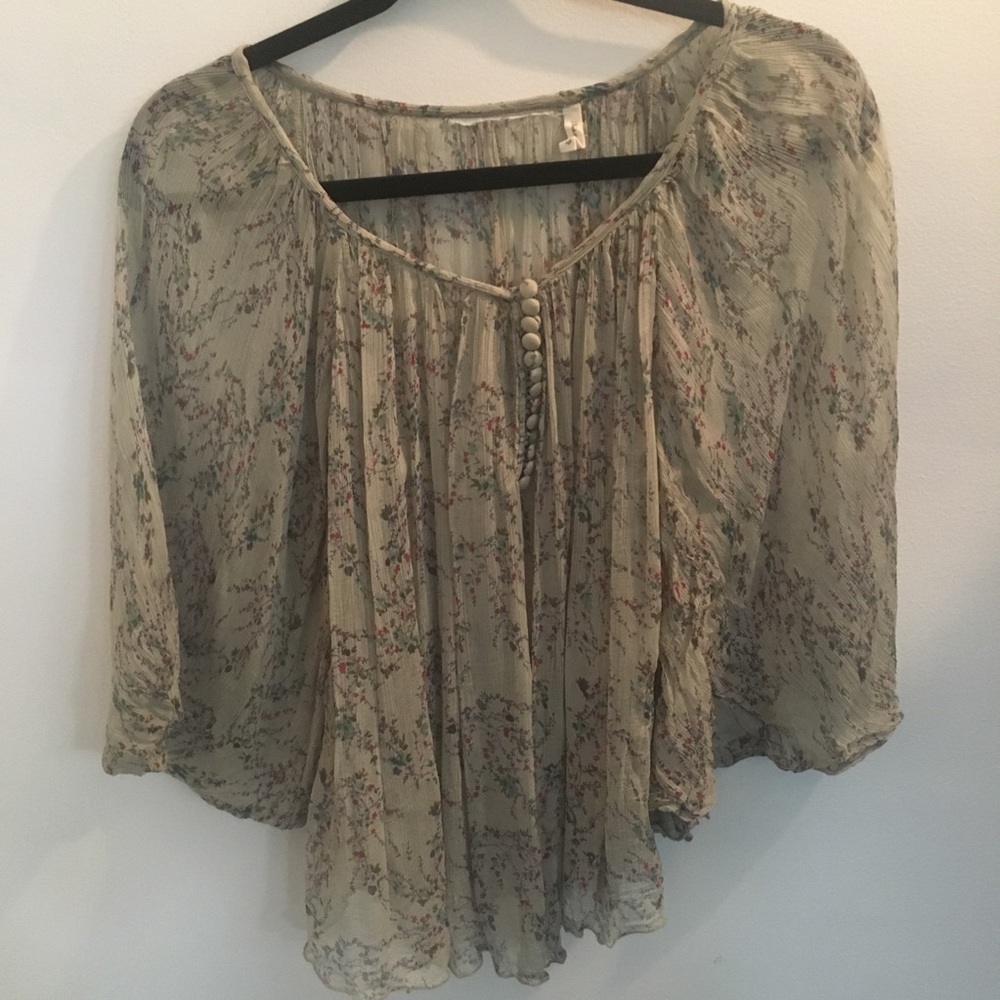 Free people sheer boho top size small
